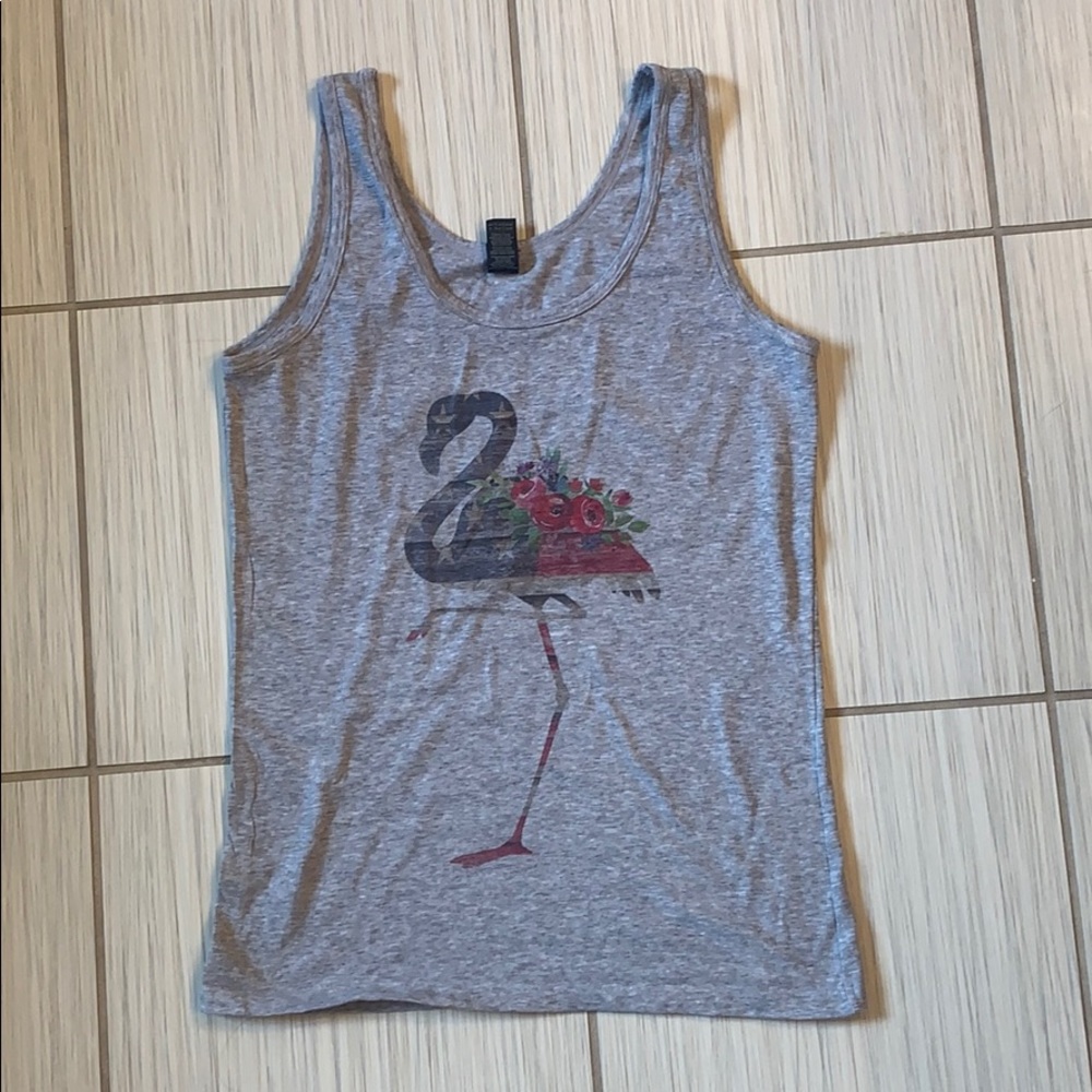 Never worn Americana Flamingo Tank!